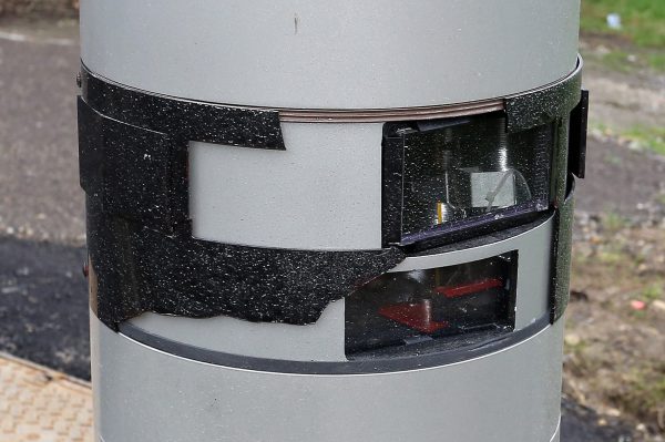 cabine radar vandalisée